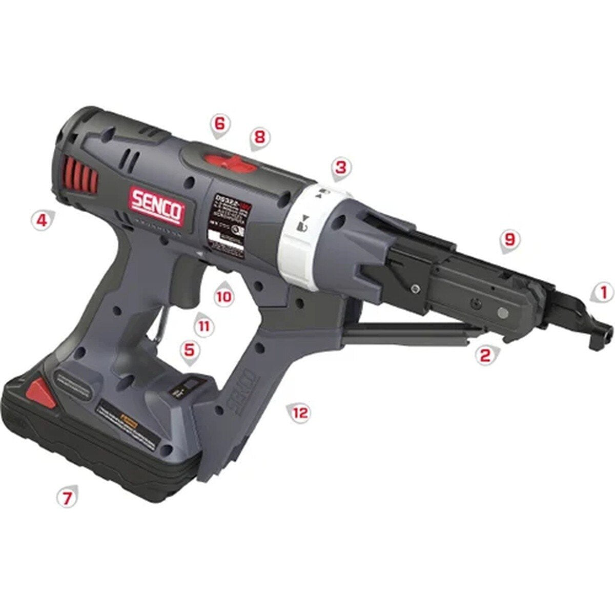 SENCO 10C0002N 18V 1" to 3" 2,500 RPM Cordless Collated Screw System Kit with 4.0Ah Battery (1 Kit)