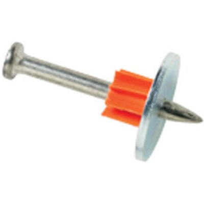Ramset 1508SD 1" Zinc Plated Washered Drive Pin, 100 Pins