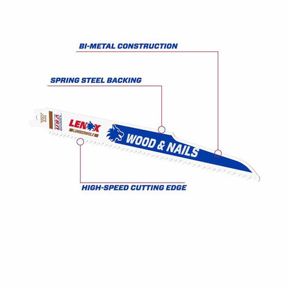 Lenox 20558B956R 9" 6 TPI LUMBERWOLF Reciprocating Saw Blade 25PK