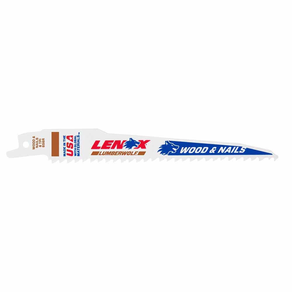 Lenox 20572656R 6" 6 TPI LUMBERWOLF Reciprocating Saw Blade 5PK