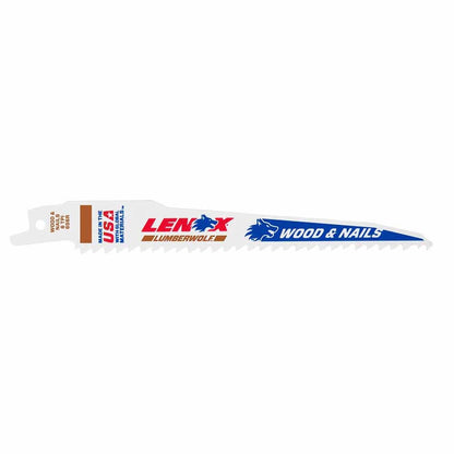 Lenox 20572656R 6" 6 TPI LUMBERWOLF Reciprocating Saw Blade 5PK