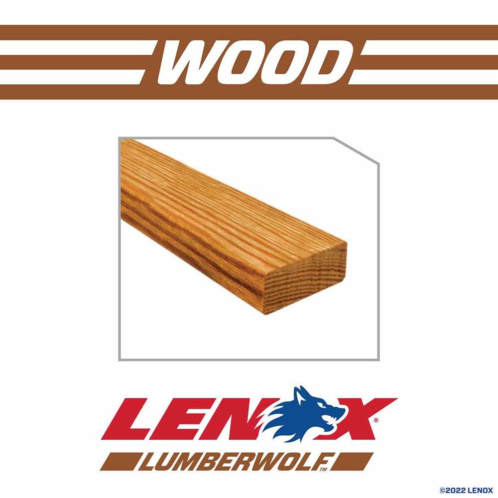 Lenox 20575634R 6" 4TPI LUMBERWOLF Reciprocating Saw Blade 5PK