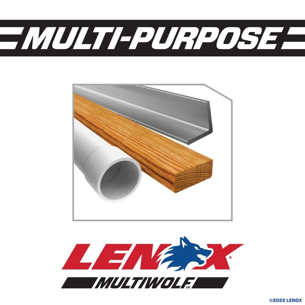 Lenox 20581S810R MULTIWOLF 8 in. 10 TPI WAVE EDGE Reciprocating Saw Blade