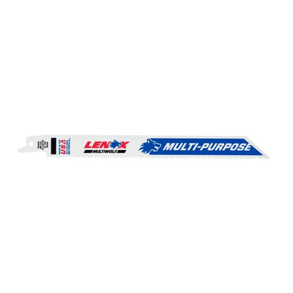 Lenox 20590B810R MULTIWOLF 8 in. 10 TPI WAVE EDGE Reciprocating Saw Blade (25 PK)