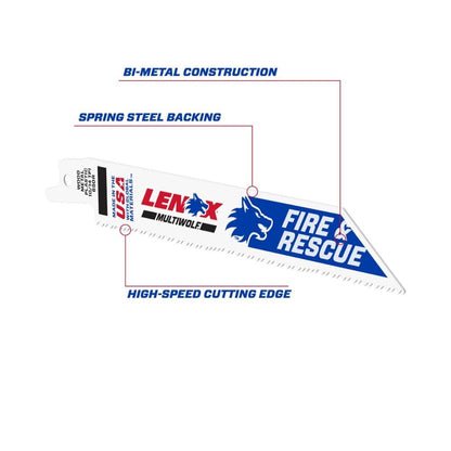 Lenox 20592650R MULTIWOLF 6 in. 14 TPI WAVE EDGE Reciprocating Saw Blade (2 PK)