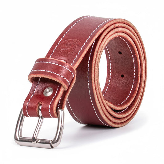 Occidental Leather 5808 M 33" - 36" Red Working Man's Pant Belt - Medium