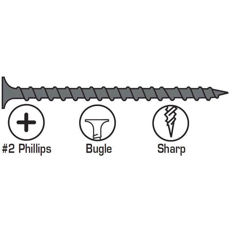 SENCO 08A250PK #8 x 2-1/2" Screws for Drywall to Wood