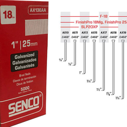 SENCO AX13EAA 1" 18 Gauge Brad Nail