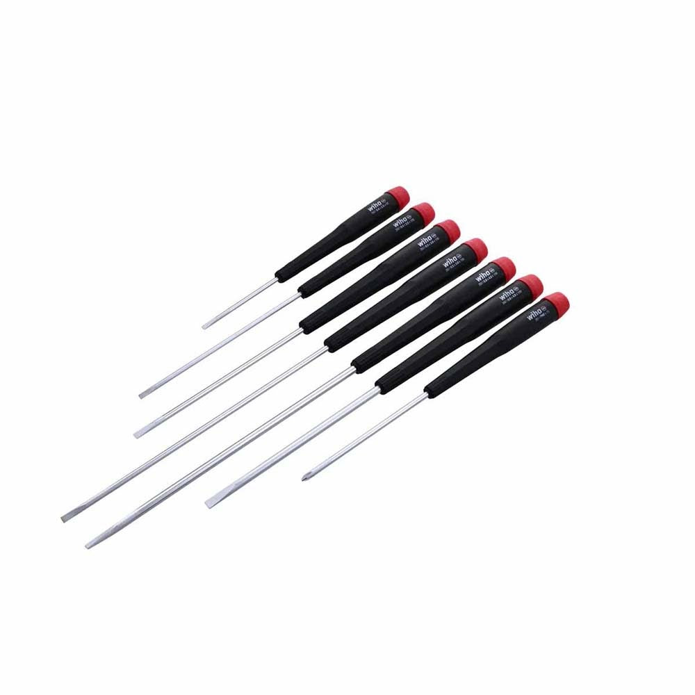 Wiha 26190 8 Piece Precision Slotted and Phillips Screwdrivers and Pliers Set