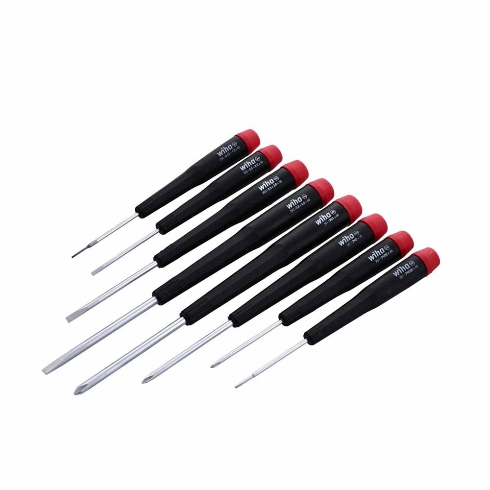 Wiha 26199 8 Piece Precision Slotted and Phillips Screwdriver Set