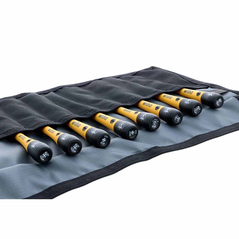 Wiha 27396 8 Piece ESD Safe Picofinish Precision Screwdriver Set in Pouch