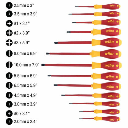Wiha 32094 13 Piece Insulated SoftFinish Screwdriver Set