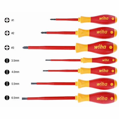 Wiha 32099 7 Piece Insulated SoftFinish Screwdriver Set