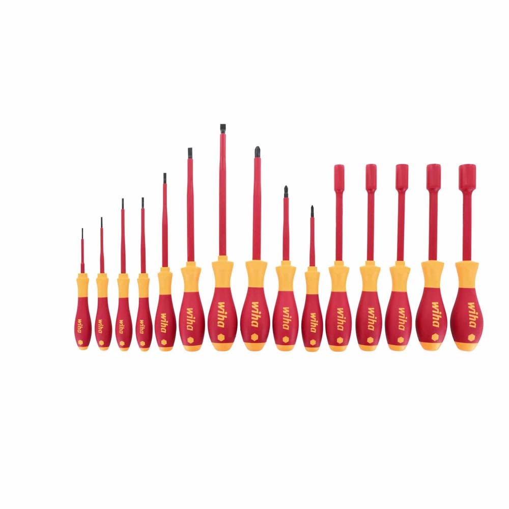 Wiha 32190 15 Piece SoftFinish Insulated Screwdriver Set