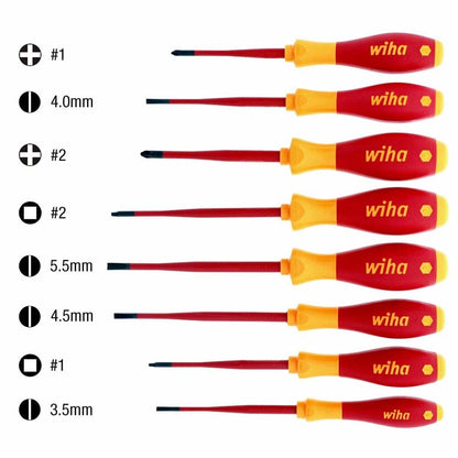 Wiha 32197 8 Piece Insulated SlimLine Screwdriver Set