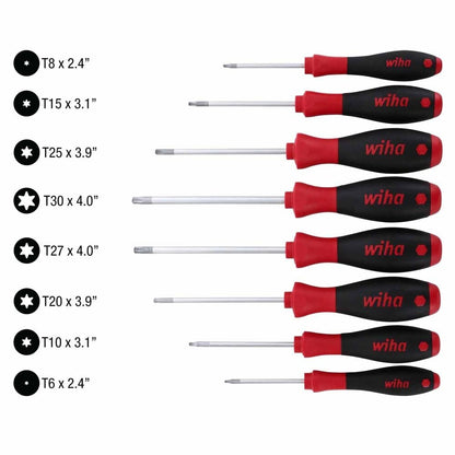Wiha 36294 8 Piece SoftFinish Torx Screwdriver Set
