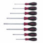 Wiha 53398 8 Piece MicroFinish XHeavy Duty Slotted and Phillips Screwdriver Set