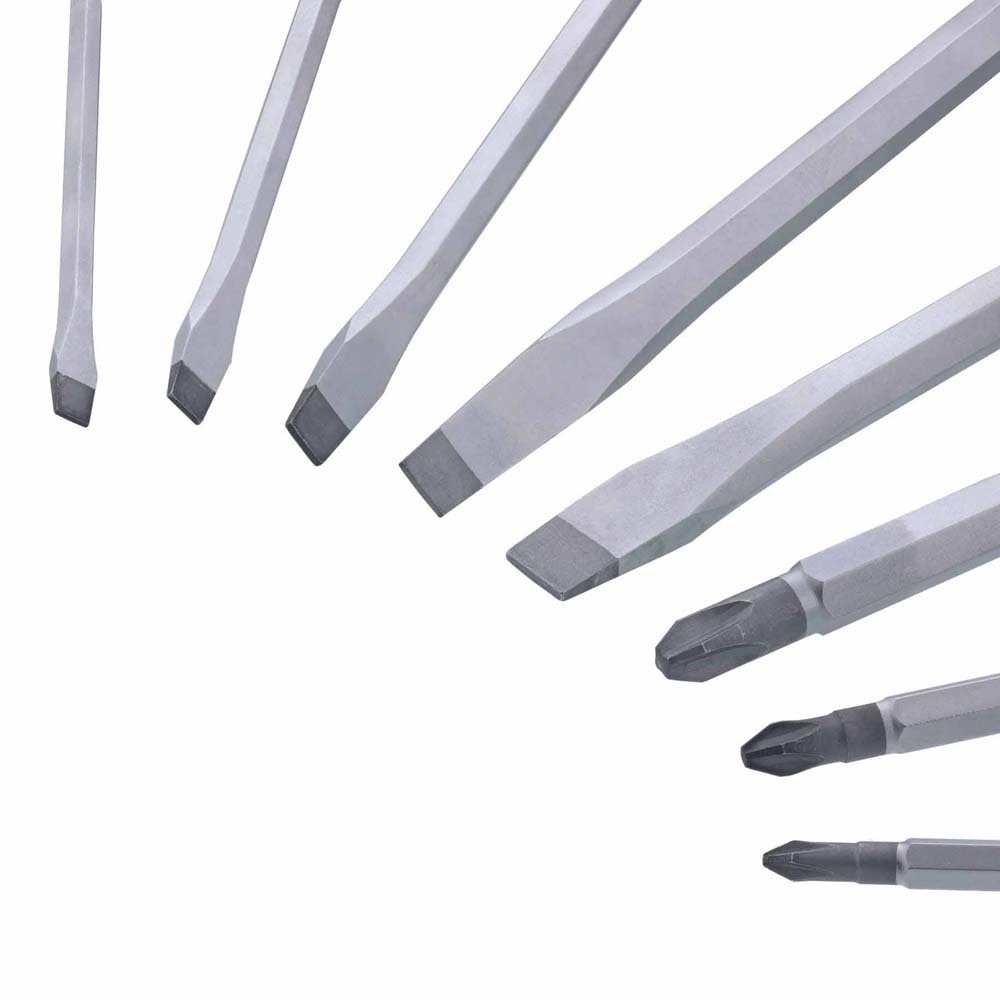 Wiha 53398 8 Piece MicroFinish XHeavy Duty Slotted and Phillips Screwdriver Set