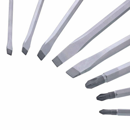 Wiha 53398 8 Piece MicroFinish XHeavy Duty Slotted and Phillips Screwdriver Set