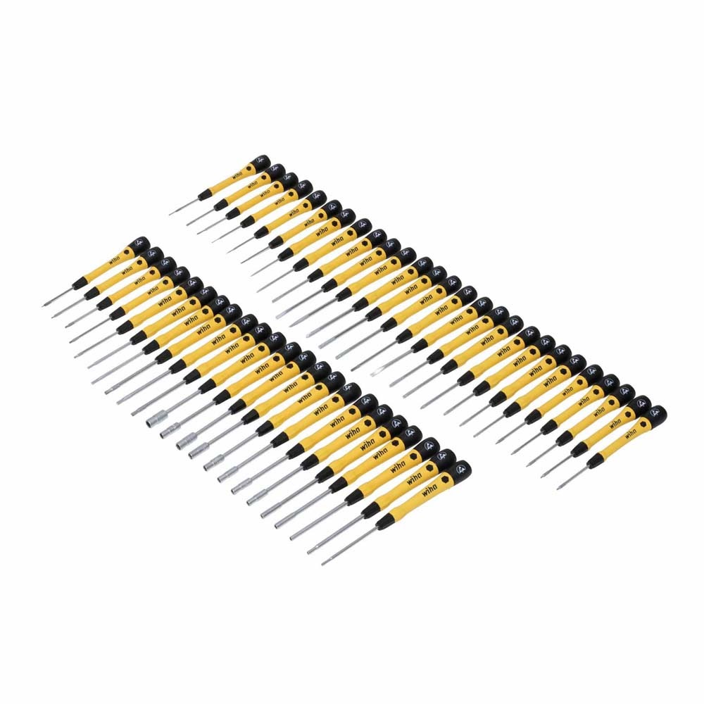 Wiha 92093 50 Piece Master Technician's ESD Safe PicoFinish Screwdriver Bench