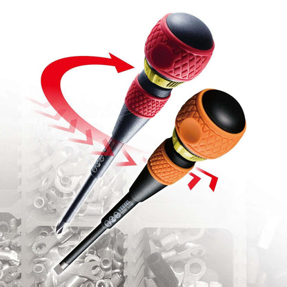 Vessel 22002N3EVA BALL RATCHET Screwdriver 2-Piece with 3-Piece Replacement Blade Set