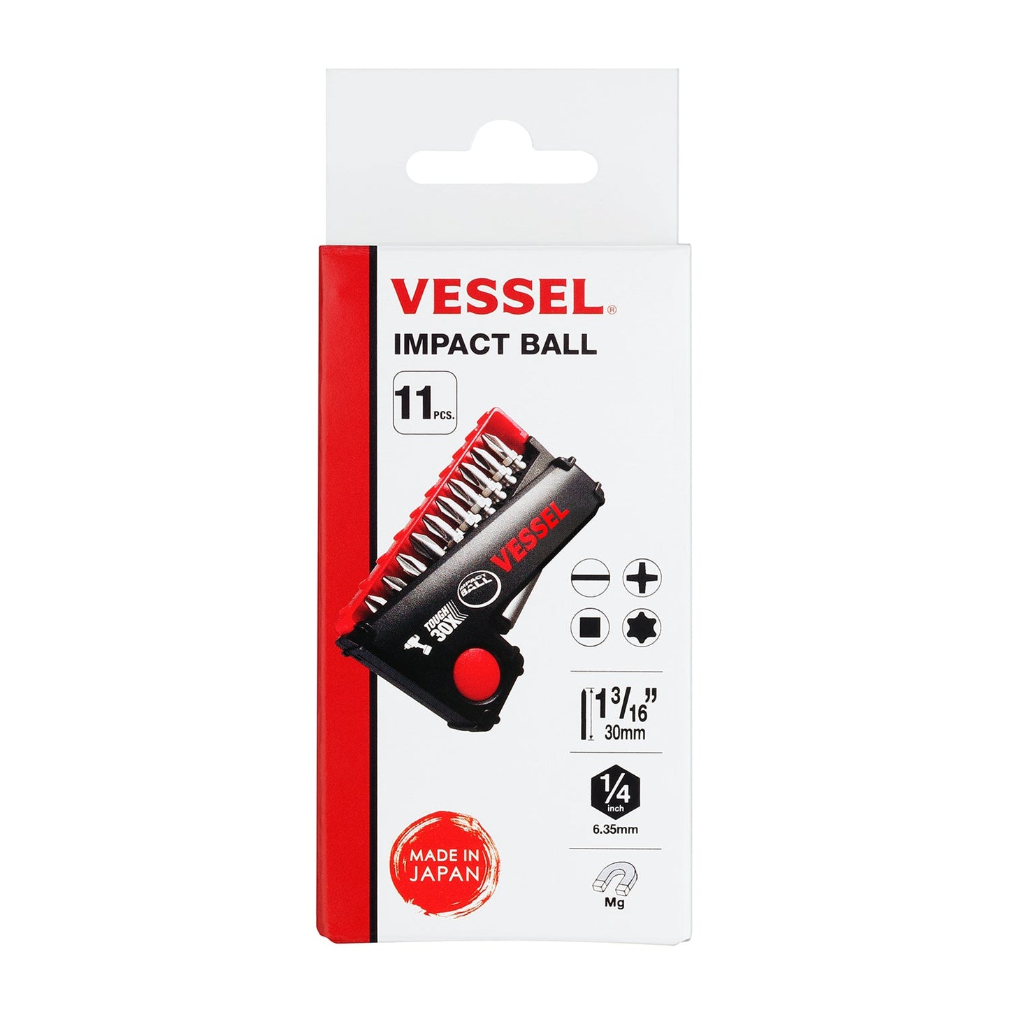 Vessel 220USBS1U "Speed Promotion" e-Assist USB Rechargeable High Speed Screwdriver w/ 11-Pc Bit Set + Ball Grip Holder